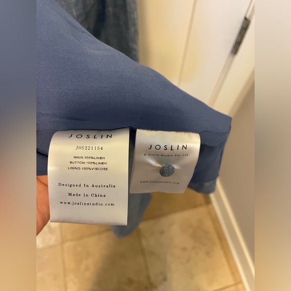 JOSLIN STUDIO Ava Halter Linen Midi Dress US6/UK10 $675 NEW! - Picture 10 of 10